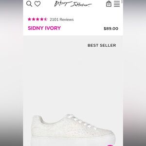 Betsey Johnson pearl sparkle sneakers